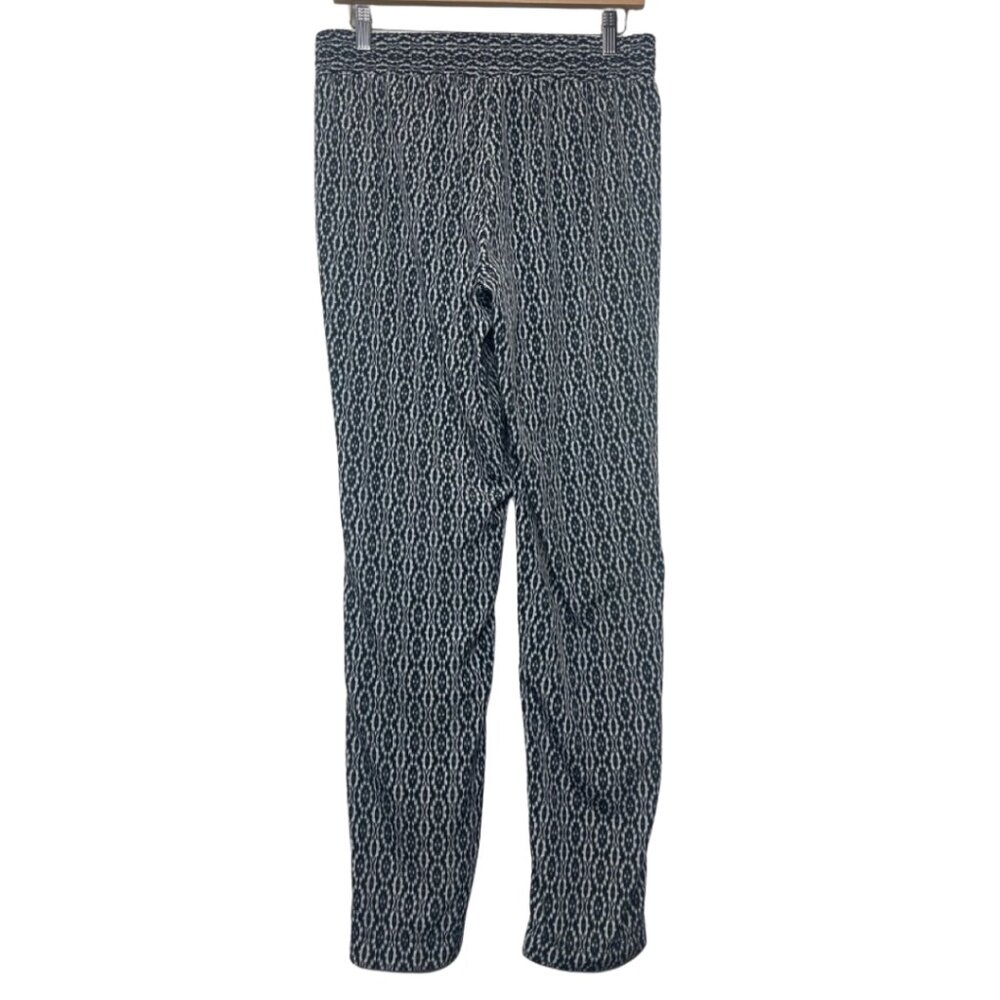 TRUCCO | Women's Blue and White Geometric Print Loose Fit Casual Pants | Size L - Picture 6 of 11